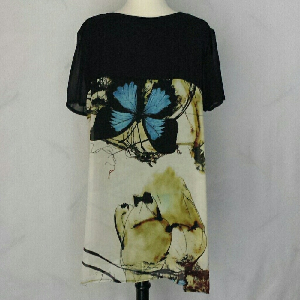 NWT Rongxuan Black Blouse / Tunic /Short Dress 4XL - Picture 2 of 8